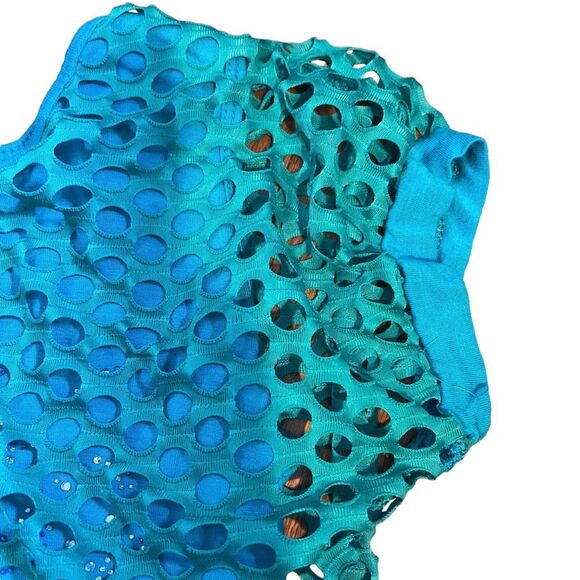 Unbranded Woman's Blue Short Sleeve Mermaid Vibes Casual Top Size Medium - Picture 4 of 13